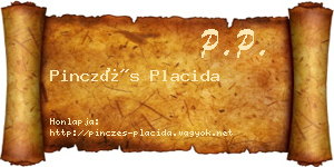 Pinczés Placida névjegykártya